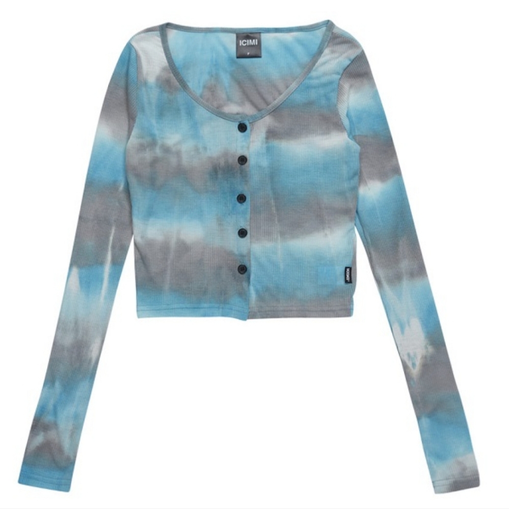 ISO ICIMI BLUE TIE DYE CARDIGAN!
